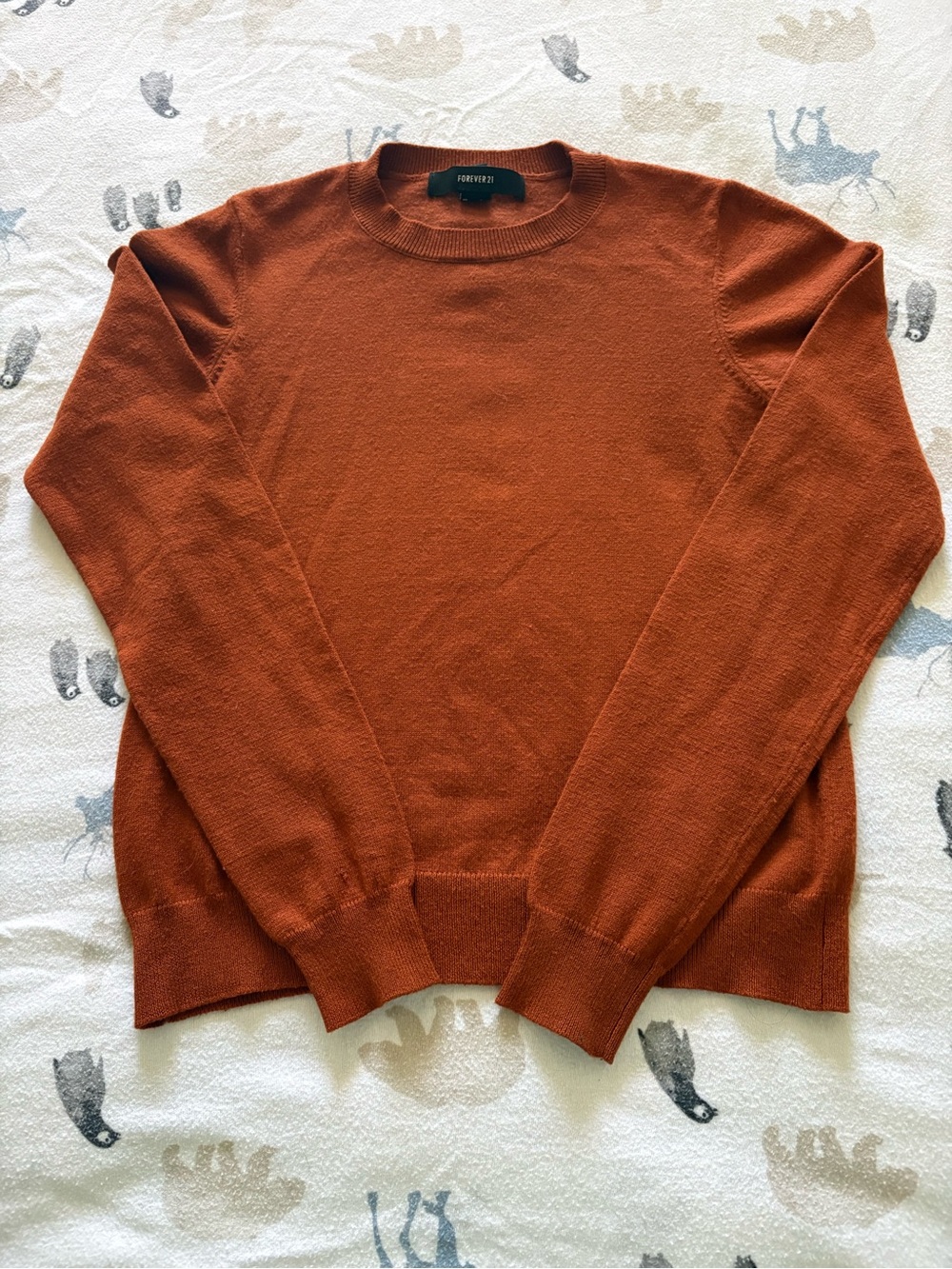 Forever 21 Women's Rust Crewneck Sweater
